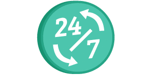 Acesso 24h, 7 dias pode semana